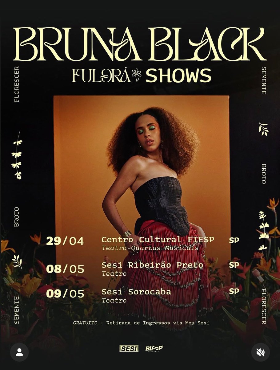 AcessoCodigo's tweet image. Agenda 
As datas para ver e ouvir @brunablack com a turnê “Fulorá” 

#agenda 
#brunablack