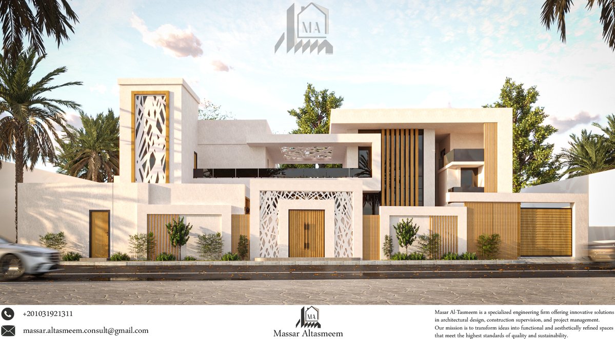 MassarALtasmeem's tweet image. Mr. Hussein Al-Rajhi's Rest House
Location: Saudi Arabia - Al-Qassim
أناقة معاصرة بنبض معماري متجدد
#EngineeringDesign #Engineering #Design #Architecture #ArchitecturalDesign #3DDesign #CAD #Render #EngineeringLife #DesignInspiration
