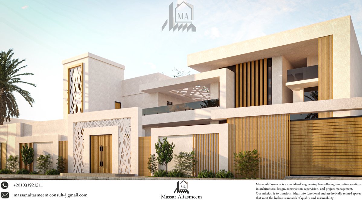 MassarALtasmeem's tweet image. Mr. Hussein Al-Rajhi's Rest House
Location: Saudi Arabia - Al-Qassim
أناقة معاصرة بنبض معماري متجدد
#EngineeringDesign #Engineering #Design #Architecture #ArchitecturalDesign #3DDesign #CAD #Render #EngineeringLife #DesignInspiration
