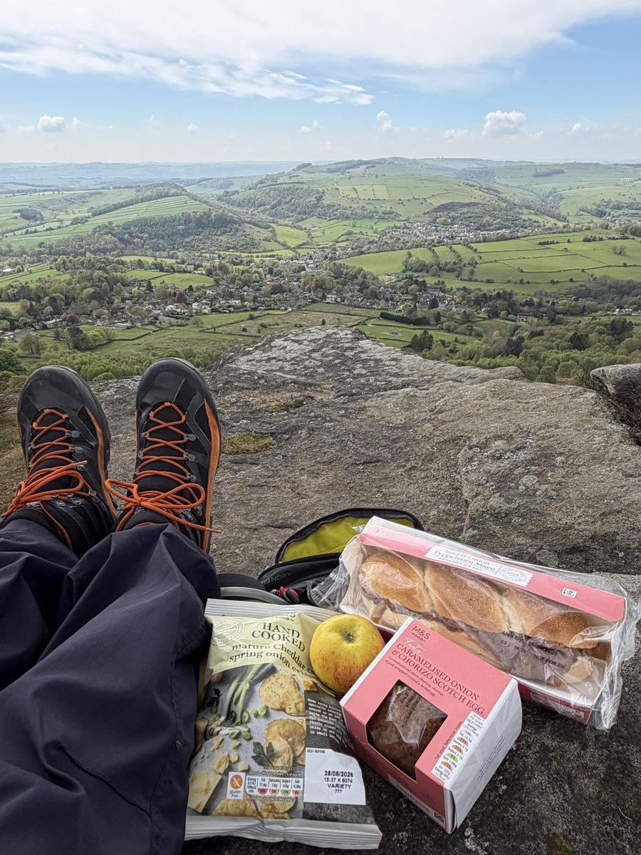 phil_d13's tweet image. Today’s #lunchwithaview at Curbar Edge 🧗🥾📸😋