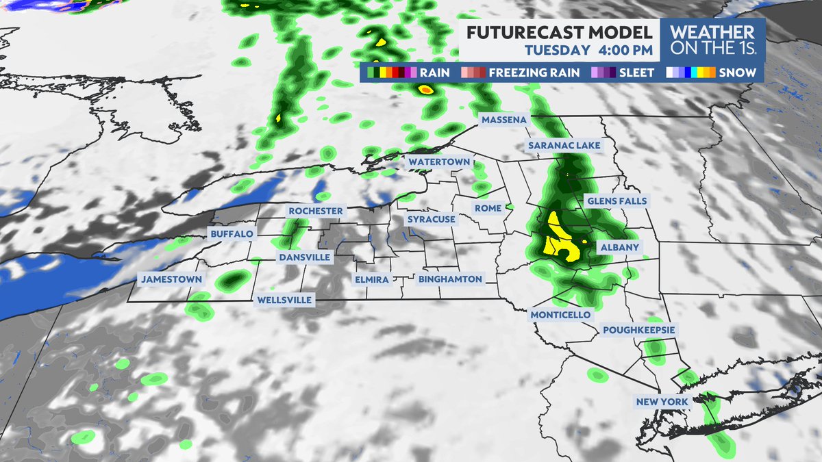 DurkinWeather's tweet image. Enjoy the quiet, lovely weather today because rain chances return tomorrow &amp;amp; continue through the middle of the week.

Looks like a soaking rain is possible later Wednesday into Wednesday night.

#Buffalo #Rochester #Syracuse #Albany #HudsonValley #Binghamton #Watertown #NYwx