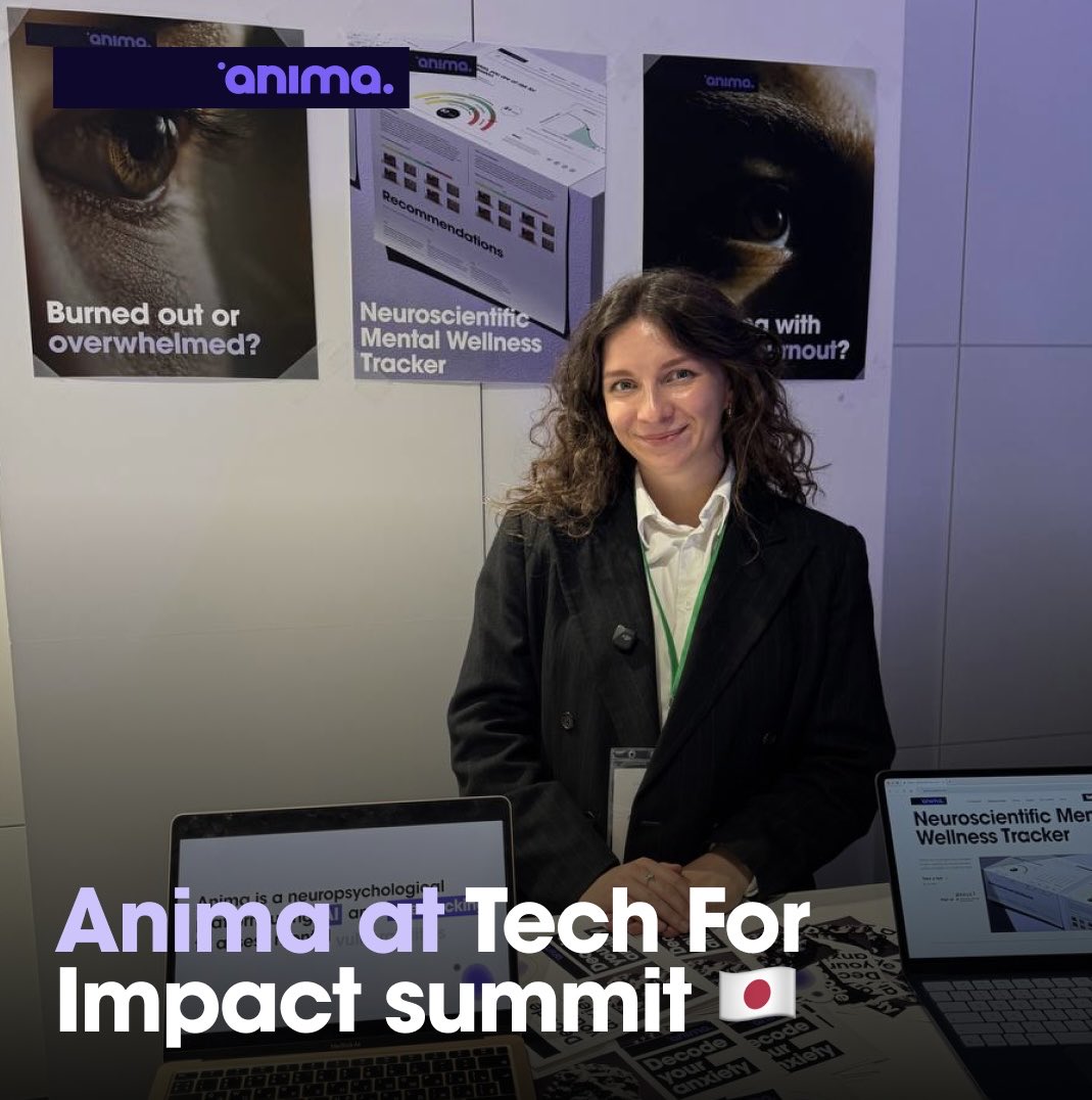 Anima_help's tweet photo. The need for mental support is universally relevant not only in Ukraine but in every part of the world. That is why we aim to make our tools globally accessible, regardless of country or context.
@T4ISummit 
#mentalhealth #startups #innovation #tokyo #techforimpact https://t.co/owo1xpivDl