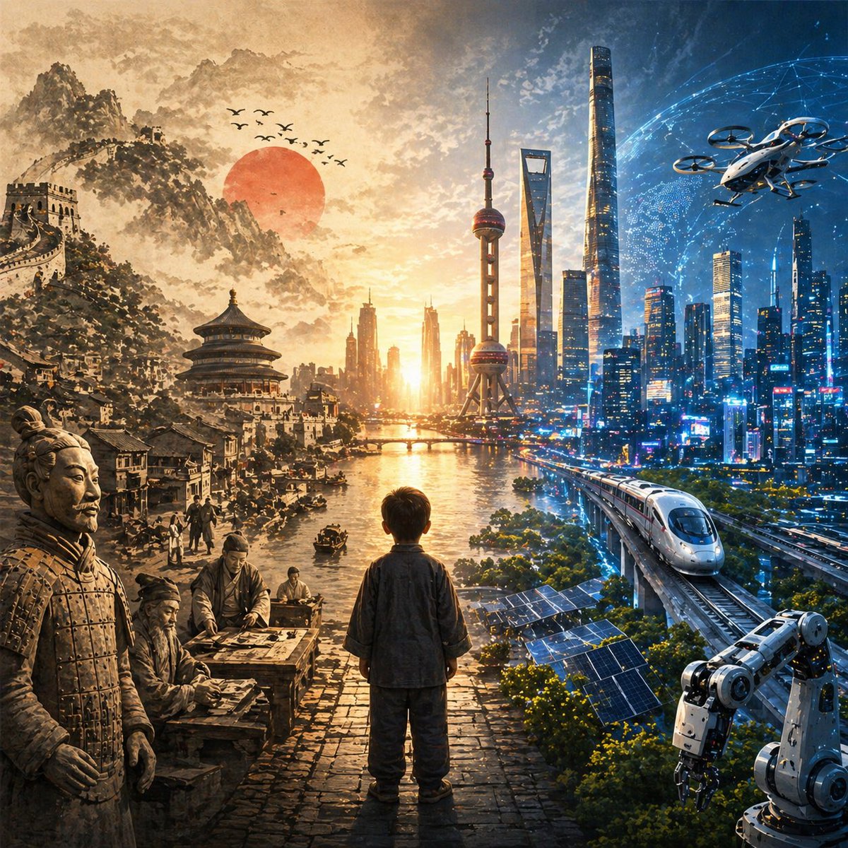 DiscoverChina_'s tweet image. China: Past, present, and future 🇨🇳😍👏🏻

#China #Asia #Past #Present #Future