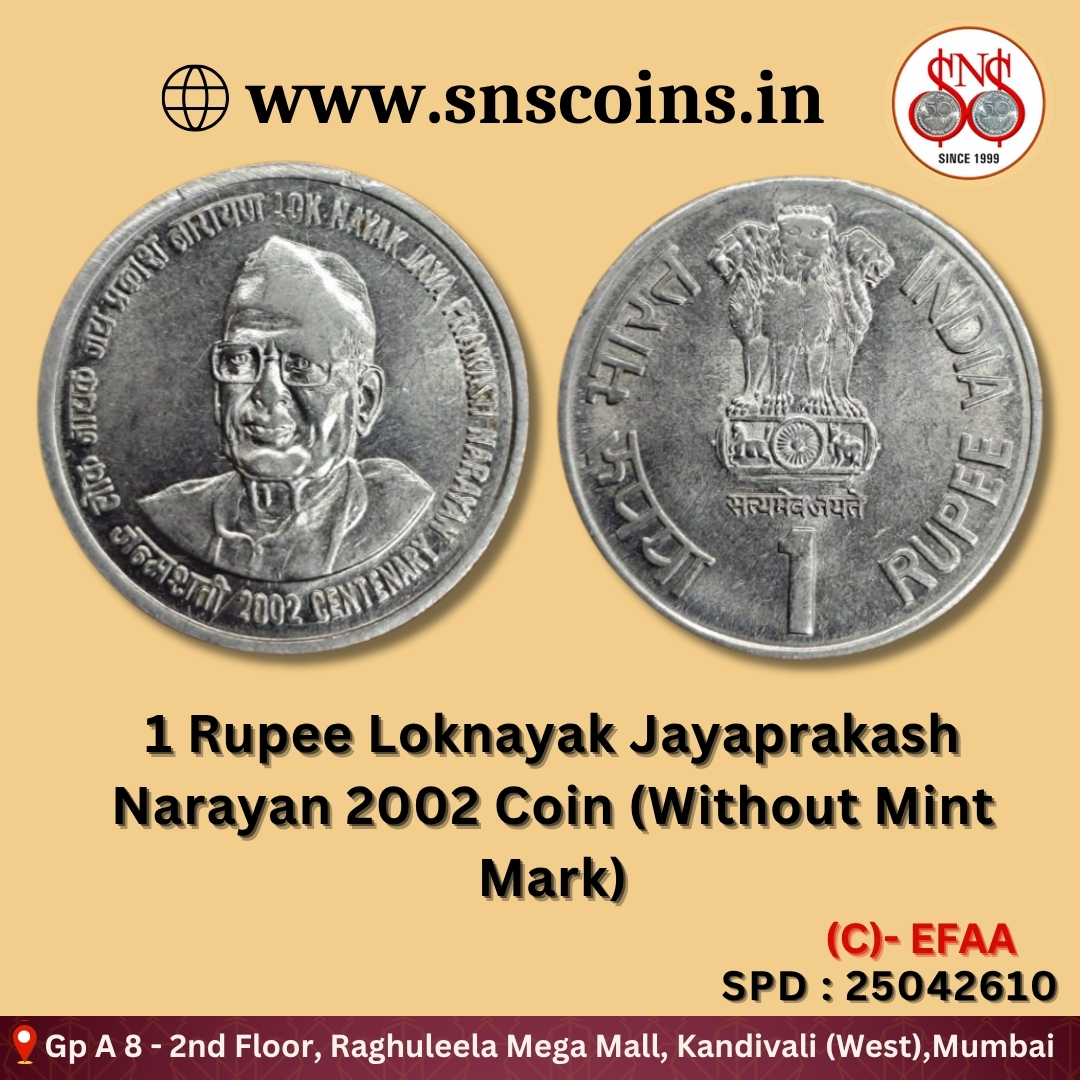 sns_coins6055's tweet image. 1 Rupee Loknayak Jayaprakash Narayan 2002 Coin (Without Mint Mark)
For online purchase visit
👇
snscoins.in / snscoins.online
#numismatist #coincollecting #collection #SNSCoins #Numismatics IndianCoins coin snscoins