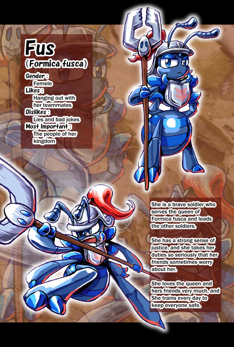 hiroshiiiii_no8's tweet image. I previously worked on illustrations for the game’s T-shirts.
At the time, I also created some ant characters, so it’s a bit late, but I’ve now put together their profiles!
I’d be really happy if you could take a look!
#EotU #EmpiresoftheUnderrowth #ants