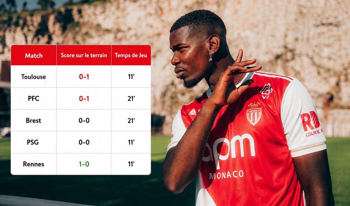 AlyumdrA's tweet image. #ASMonaco 🔴⚪️ #ASM_Stats

Les résultats de Monaco quand Paul #Pogba est sur le terrain :