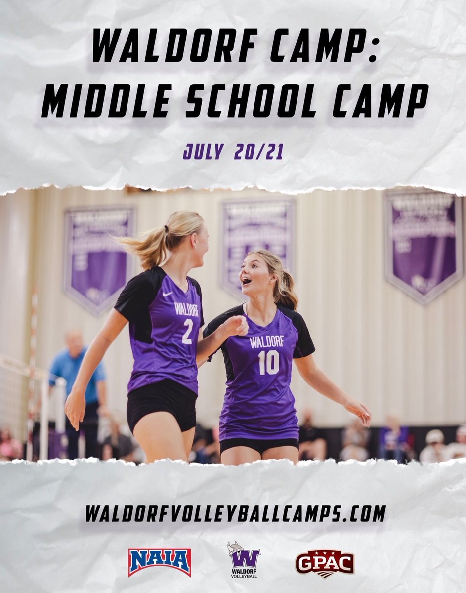 WaldorfVB's tweet photo. Waldorf Volleyball Summer Middle School Camp

July 20-21

Incoming 6th-8th Graders

Register today at https://t.co/EICtIml2Yv https://t.co/sByzFMOFRY