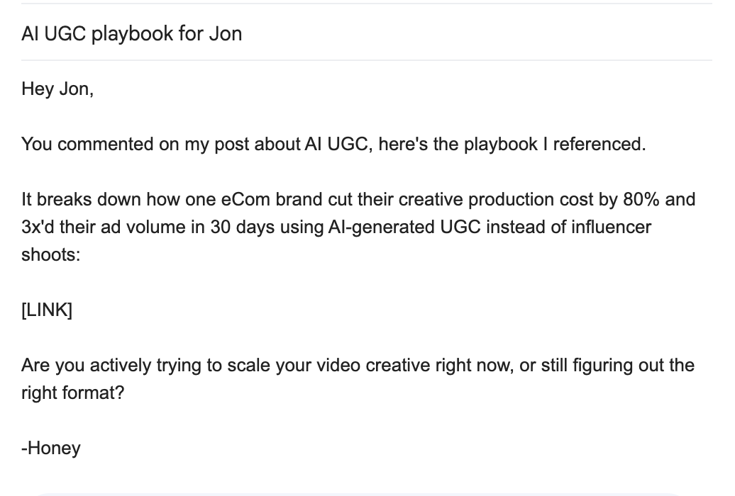 Write a personal post with a "comment for X" CTA on LinkedIn. 

Let it go viral organically. Once it has 1,000+ comments and visible social proof, boost it as a sponsored post to reach more of your ICP. 

Then run a daily scraper that extracts every new commenter, enriches their