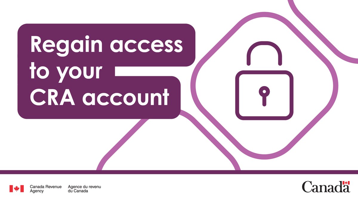 CanRevAgency's tweet photo. Locked out of your CRA account? No need to call us if you forgot your CRA user ID or password! 
  
You may be able to self-serve online and register for a new credential, which will allow you to regain access independently! https://t.co/uih0UAm8mo #CdnTax https://t.co/AaT1kFcVKt