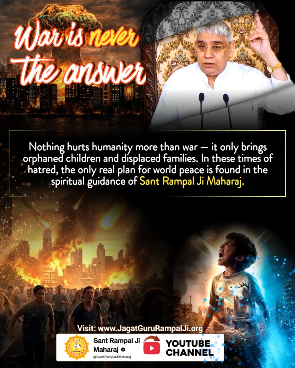 Led by Sant Rampal Ji Maharaj, a new era of love and mutual support is unfolding.The rising tide of his followers shows that people are joining forces under his leadership to build a peaceful,thriving world.
#युद्ध_समस्या_का_समाधान_नहीं
विश्वशांति महाअनुष्ठान संतरामपालजी
#pzchat