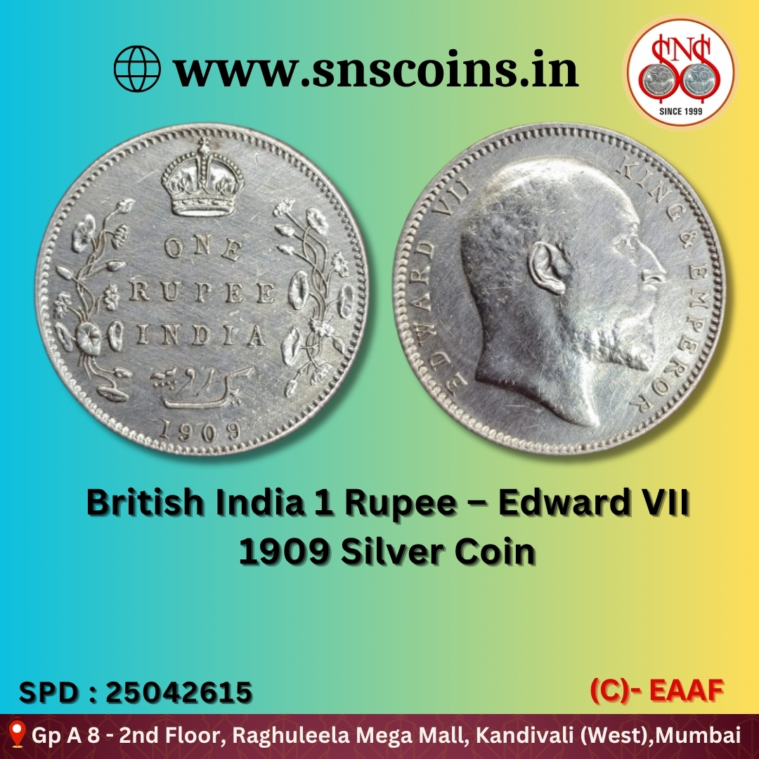 sns_coins6055's tweet image. British India 1 Rupee – Edward VII 1909 Silver Coin
For online purchase visit
👇
snscoins.in / snscoins.online
#numismatist #coincollecting #collection #SNSCoins #Numismatics IndianCoins coin snscoins