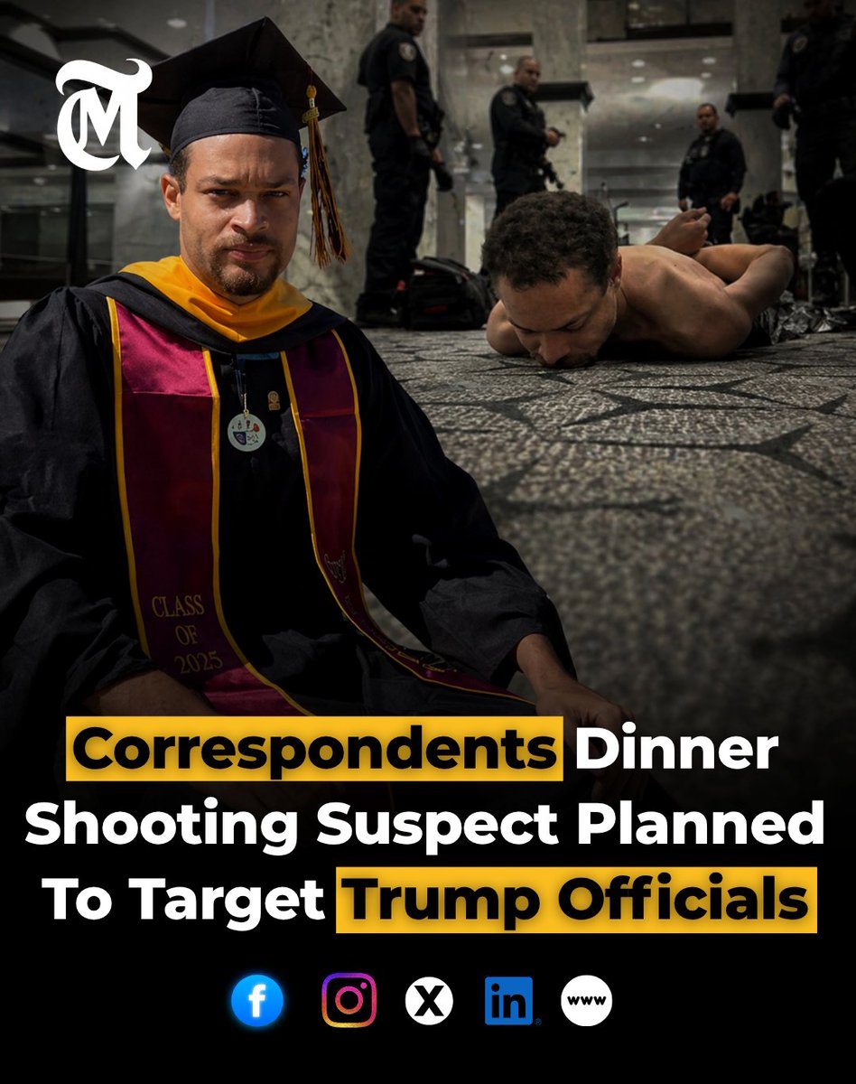 The suspect, identified as Cole Allen, 31, reportedly outlined his intentions in a manifesto sent before the attack. Officials say the document included strong criticism of President Donald Trump and indicated plans to target people connected to his administration.

Authorities