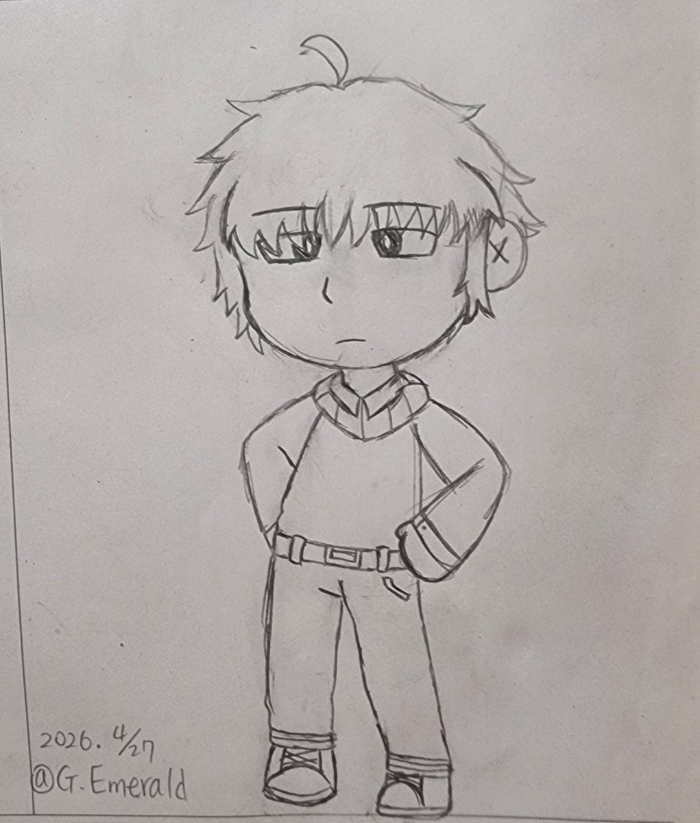 GraeuliaEmerald's tweet image. Okay! I finally draw mini Lueis today! 
He's my irl octopus plushie 🐙 
#OC #OCArt #OCSketch