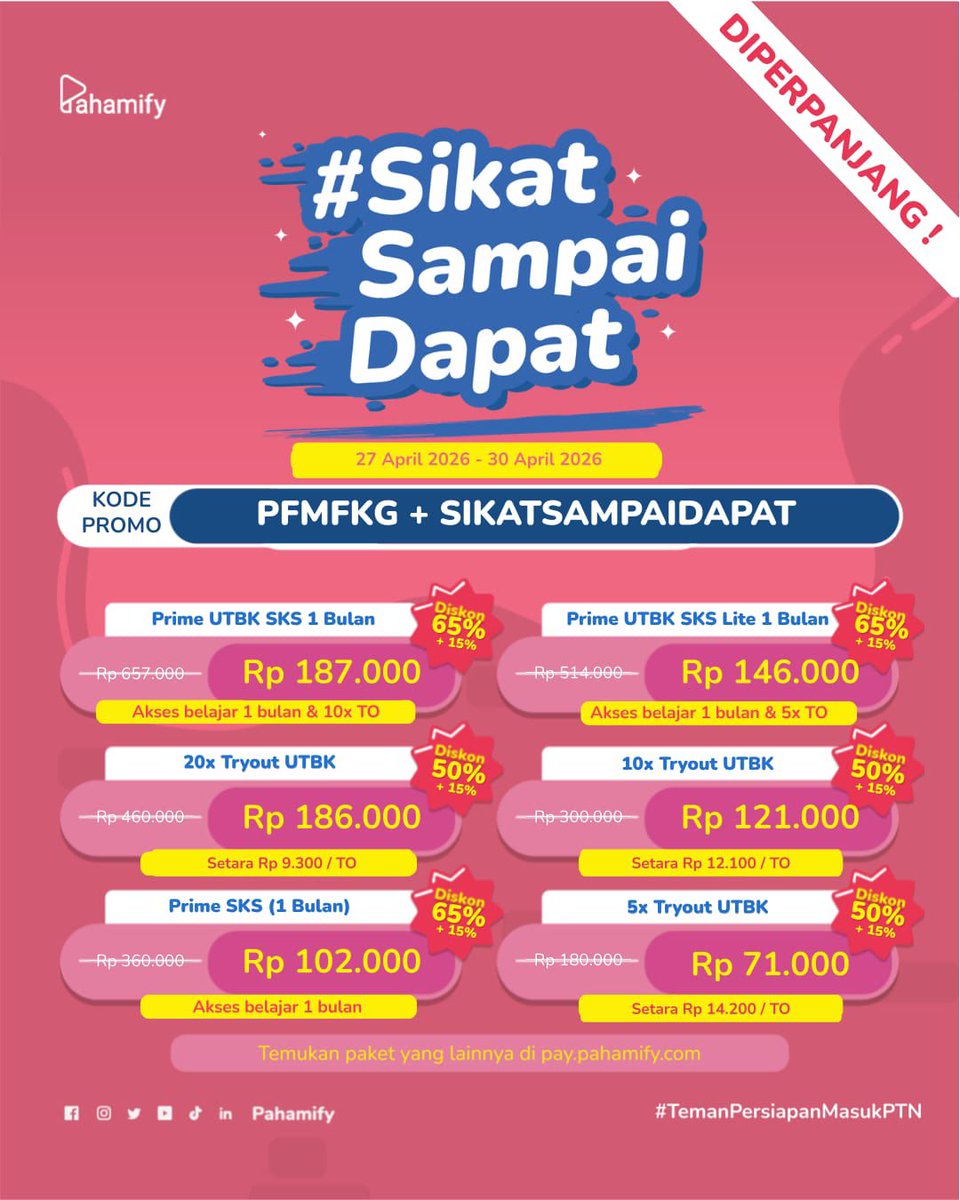 PFMFKG | Kode Diskon Pahamify tweet media