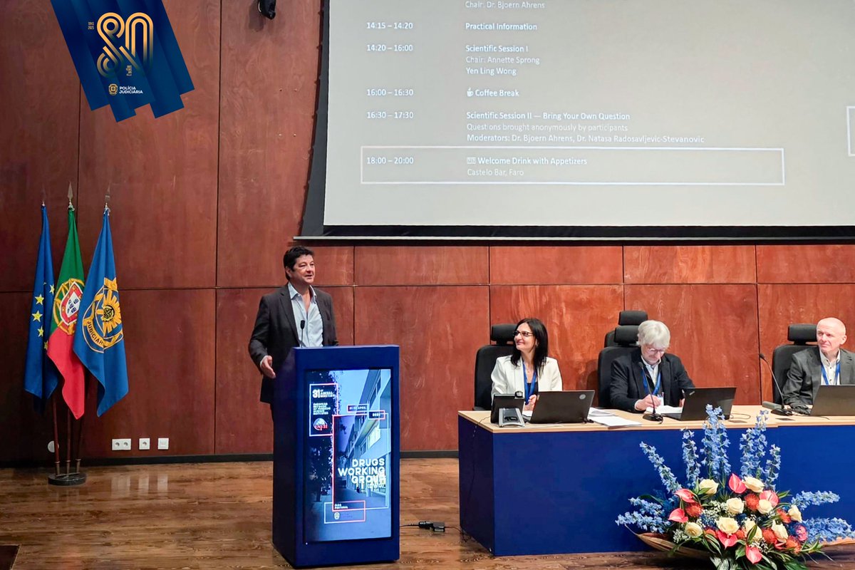 PJudiciaria's tweet image. 📍31.º Encontro Internacional ENFSI - Drugs Working Group assinalado na PJ, em Faro, pelo Setor de Drogas e Tóxicos do Laboratório de Polícia Científica da #PJ. Decorreu na Diretoria do Sul, de 21 a 24 de abril, e contou com 90 participantes internos e externos à 🇪🇺
#EUDA #UNODC