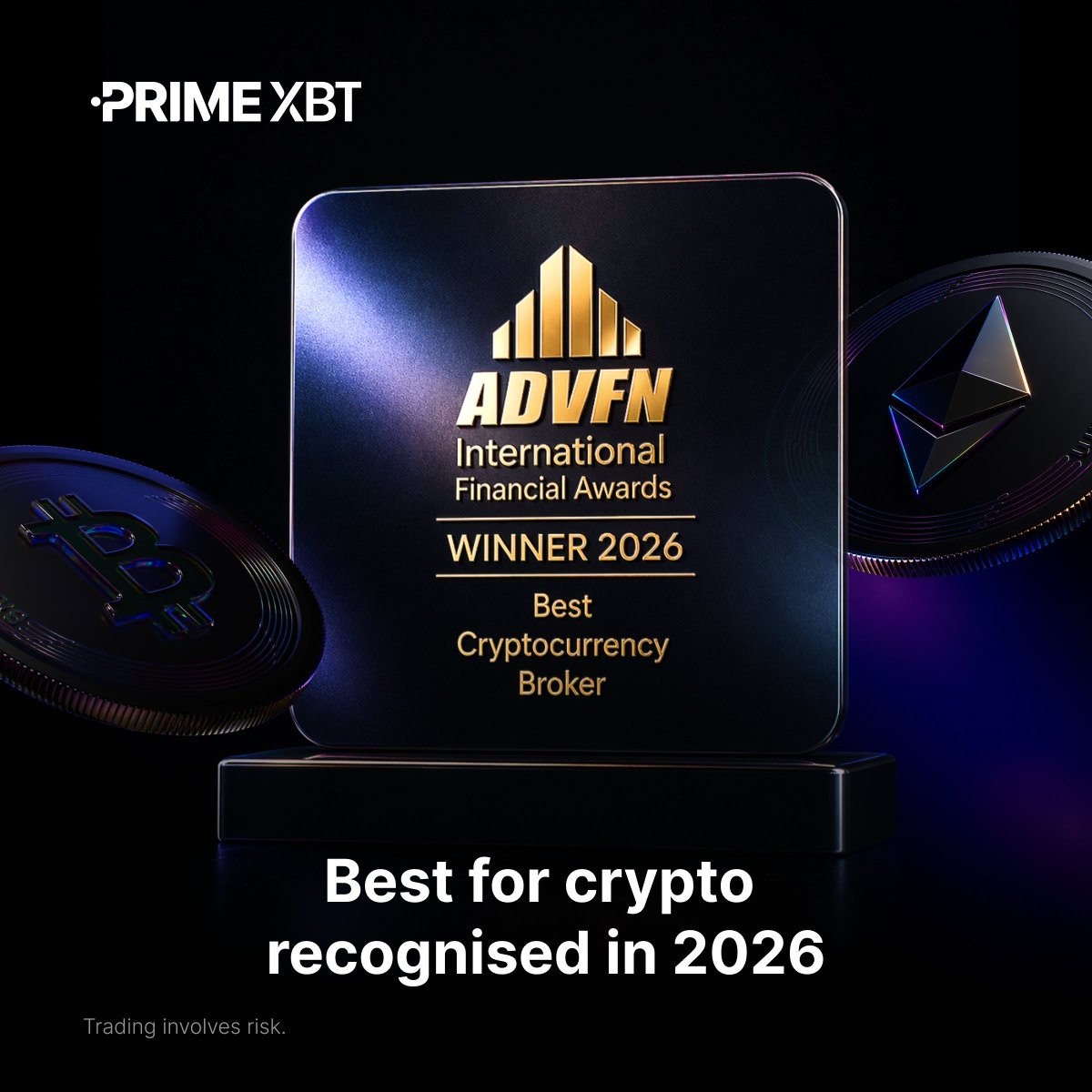 PrimeXBTSEA's tweet image. 🏆 #PrimeXBT officially won Best Cryptocurrency Broker by @advfn

From integrated crypto futures to seamless #TradFi access, 350+ instruments, one elite ecosystem. Built for traders who demand more.

👇🏼 See why we’re leading the pack: u.primexbt-markets.pro/4cNF4a0