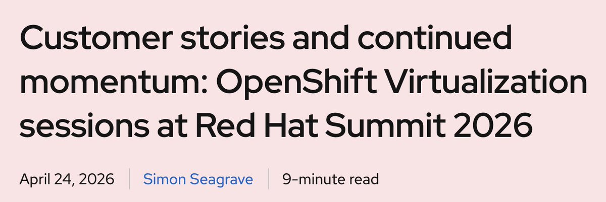 Red Hat OpenShift tweet media