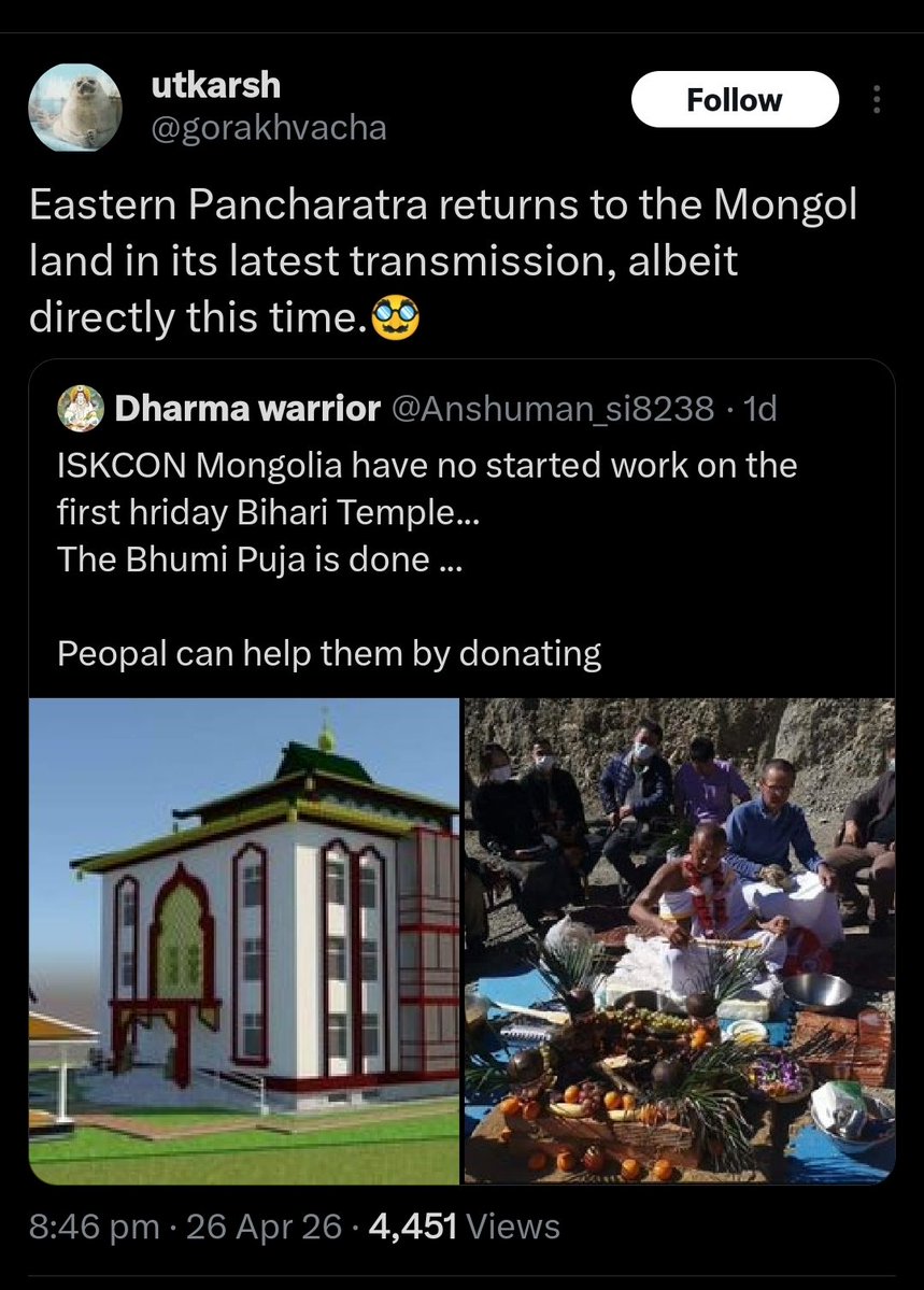 artinchow's tweet image. Countering Counterfeiters:

"He [Padmasambhava] saw a long-haired Tirthika, who seemed to be dancing, on the top of Tsunmo Prang and said, “If I do not cut the top of that mountain, Tibet will be filled up with Tirthikas!” and so he cut it."

May the Mongols prevail.
#Buddhism