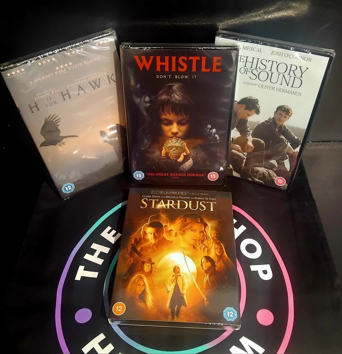 hmvTaunton's tweet photo. New films and tv series released today! Including H is for Hawk, Whistle, The History of Sound, and Stardust on 4k HD! Plus, many more available on dvd and bluray at HMV Taunton #newrelease #4khd https://t.co/Az2IDUGPdq