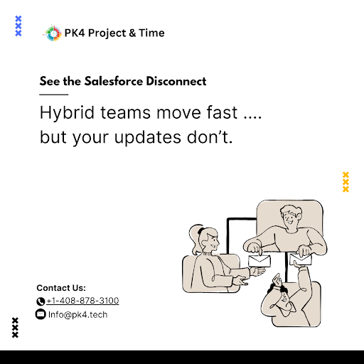 pk4technologies's tweet image. Hybrid work moves fast. Your updates don’t.
That’s the Disconnect. PK4 makes time/task entry mobile-first—update work as it happens.
If your team is remote, your visibility better not be. #salesforce @appexchange #mobileapp
