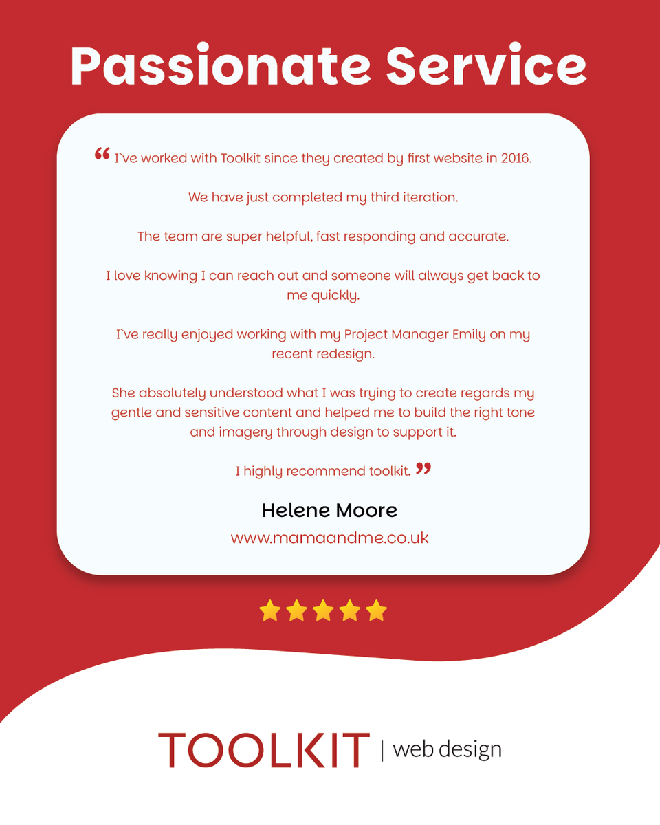 Another amazing 5 star review, this time from Mamaandme.co.uk

It’s always rewarding to bring a client’s vision to life, especially when the project involves such thoughtful and meaningful content. A huge thank you to Helene for the kind words:

mamaandme.co.uk