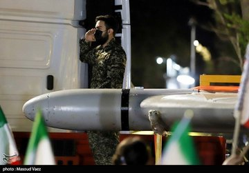 samira74k's tweet photo. @FT The legendary Shahed 136 drones are on display as patriotic crowds gather in Iran's northwestern city of Tabriz to show support for Iran's armed forces and leadership against American and Israeli threats. https://t.co/6NMmo2Vk1H