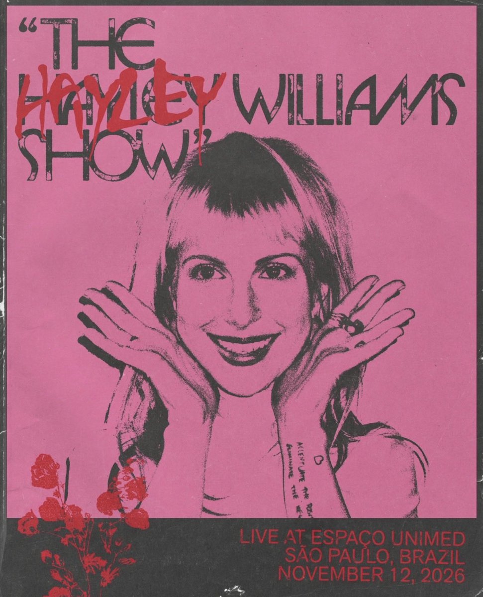 "The Hayley Williams show" confirmado en São Paulo, Brasil.

La enana se va a presentar el 12 de Noviembre, y los precios van desde los 280 reales a los 990 (80mil - 270mil pesos argentinos aprox)😱