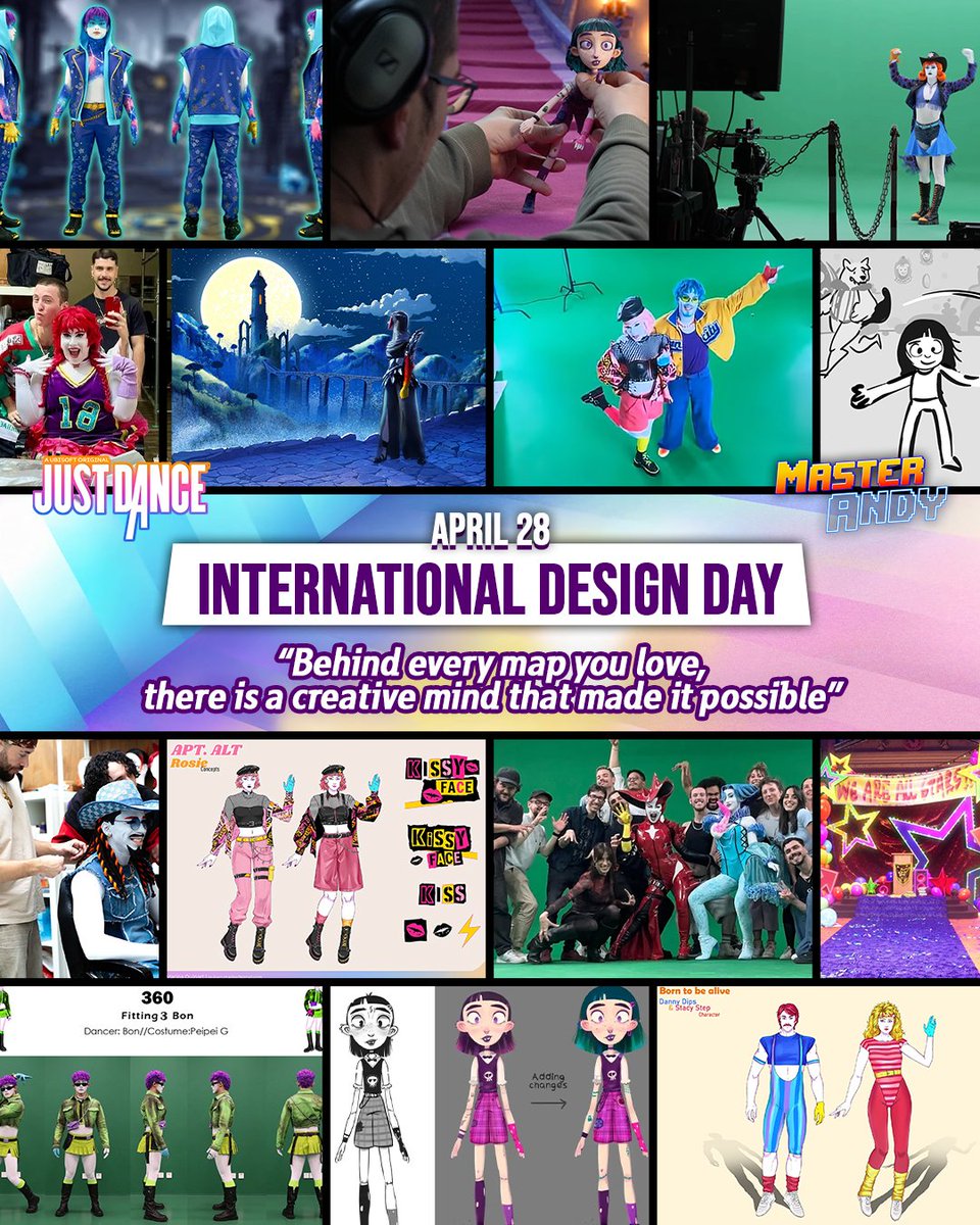 MasterAndyJD's tweet image. The dances you have loved and enjoyed from @justdancegame 

It’s time to thank all the designers who have helped create the maps we love so much, whether through a sketch, a photograph, a stitch, a 3D model, or other forms that keep the party alive ✍💻💕
#Design #JustDance