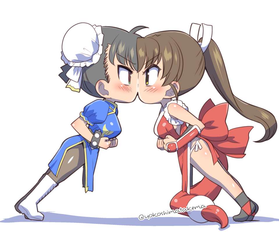 春麗(チュン・リー) ,不知火舞 「#春麗生誕祭」|邪武丸のイラスト