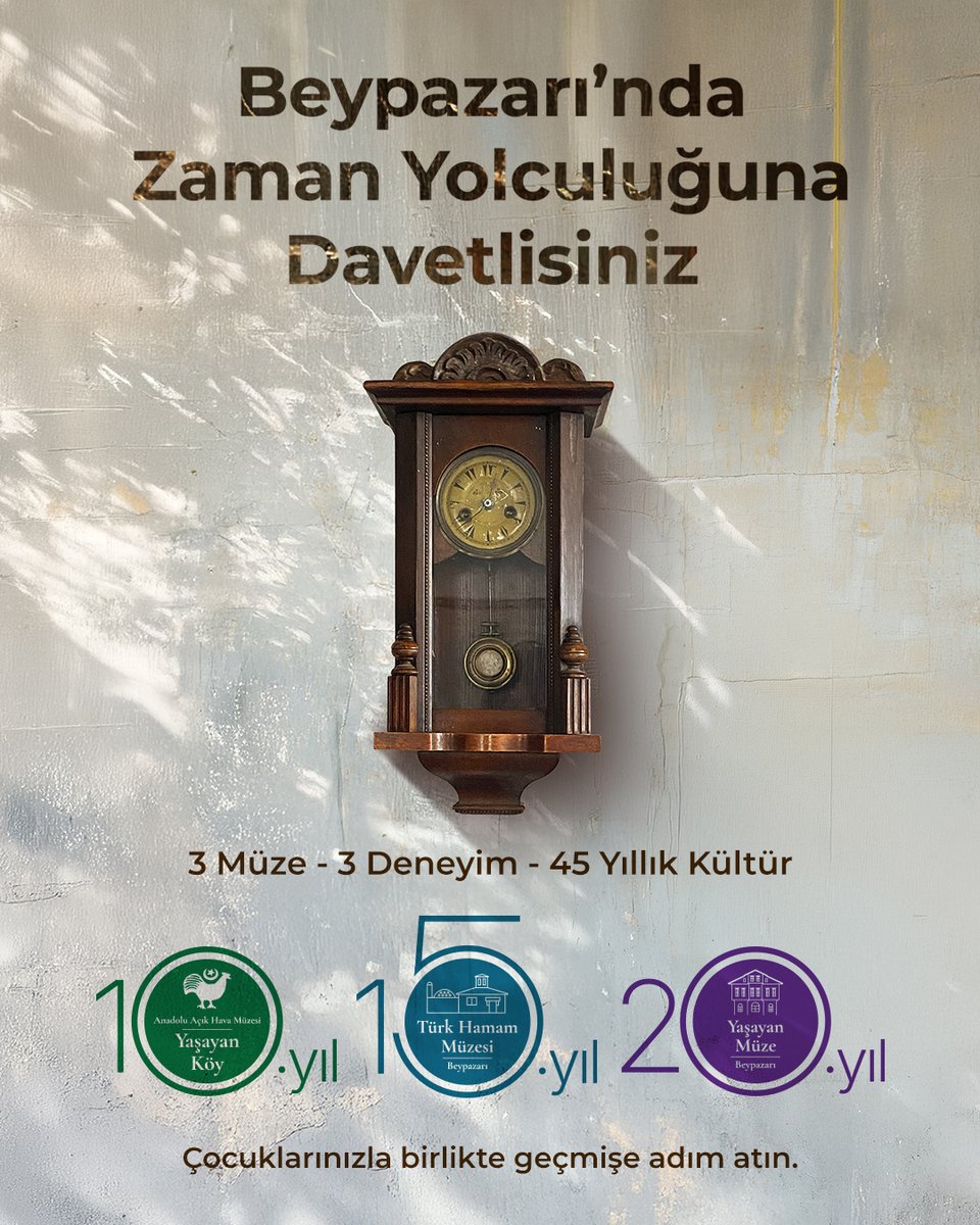 yasayanmuze's tweet photo. Yaşayan Köy, Türk Hamam Müzesi ve Yaşayan Müze’nin yıllara yayılan birikimiyle; toplam 45 yıllık kültür ve deneyim sizlerle buluşuyor.

Geçmişi sadece görmek değil, deneyimlemek isteyen herkesi bu yolculuğa davet ediyoruz. Çocuklarınızla birlikte bu geçmiş yolculuğuna adım atın. https://t.co/EFNx77iygR