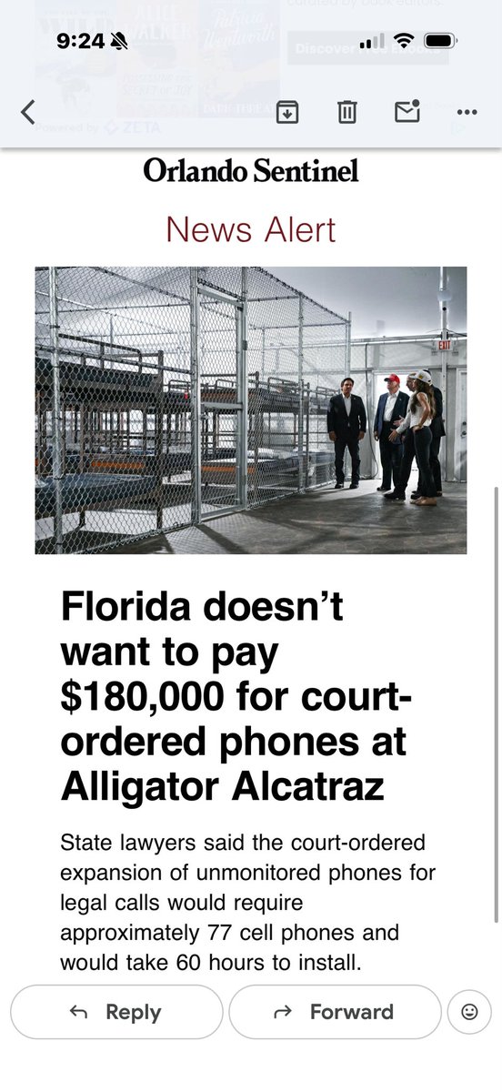 Remember the day Ron DeSantis, Donald Trump, and Kristi Noem parade through alligator Alcatraz bragging about how world class the facility was…. And Ron specifically pointed to an area where they would have free access to telephones to speak with their lawyers to get legal