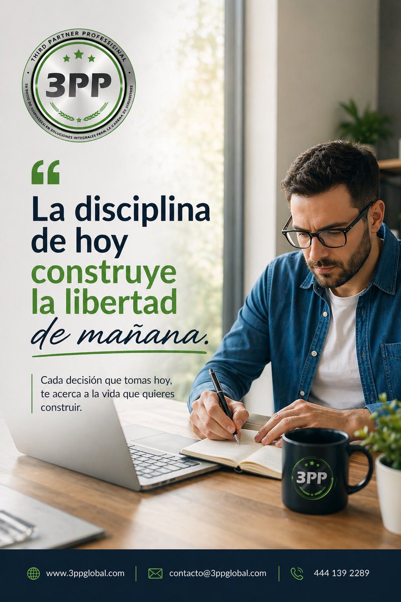 3ppScp's tweet photo. La disciplina no se nota al inicio…
pero se refleja en los resultados.

Lo que haces hoy, construye tu mañana.

#Disciplina #3PP #Lunes https://t.co/Cf79AtVZAF