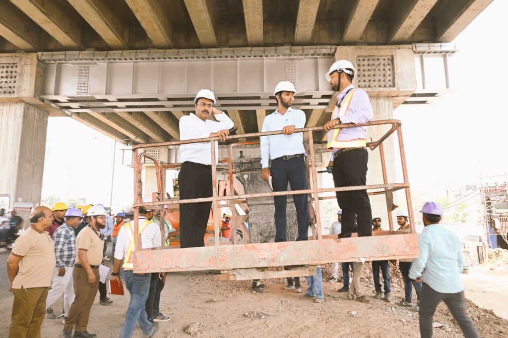 PMRCLofficial's tweet photo. 🚇 From Inspection to Operation – Tested, Trusted, Ready for You!
Patna Metro rail reached another important milestone as Chief Commissioner of Metro Railway Safety, shri Nilebhra Sengupta, along with his team, carried out a detailed inspection from Bhootnath to Malahipakdi (down line) using a trolley inspection car.
During the inspection, key elements like the viaduct structure, track fitness, and the reliability of the overhead electrical system were thoroughly checked to ensure passenger safety. At Malahipakdi Metro Station, special attention was given to essential facilities such as the fire suppression system, elevators, escalators, and emergency evacuation preparedness.
The inspection continued with train trials (rolling stock) in both directions to assess real-time performance. The Commissioner expressed satisfaction with the overall quality of work, reflecting the strong commitment to safety and excellence.
With the Commissioner’s approval, this stretch up to Malahipakdi will soon be opened for revenue operations, bringing Patna closer to a faster, safer, and more convenient mode of public transport.
✨ Patna Metro is ready to serve the city with safety, reliability, and pride.
#pmrcl
#cmrsinspection #safetycheck #development #patna