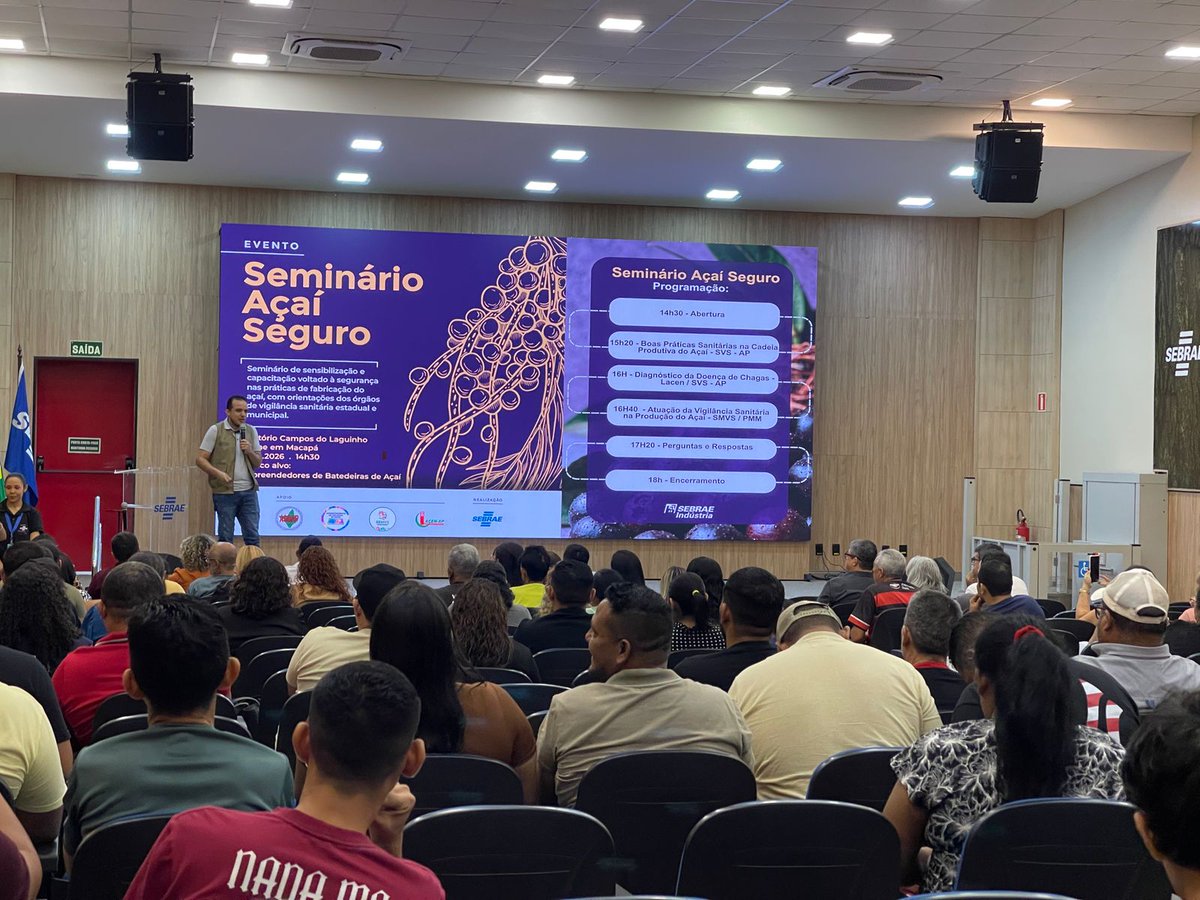 Sebrae fortalece cadeia produtiva da indústria com ‘Seminário Açaí Seguro’ no Amapá - ap.agenciasebrae.com.br/cultura-empree…