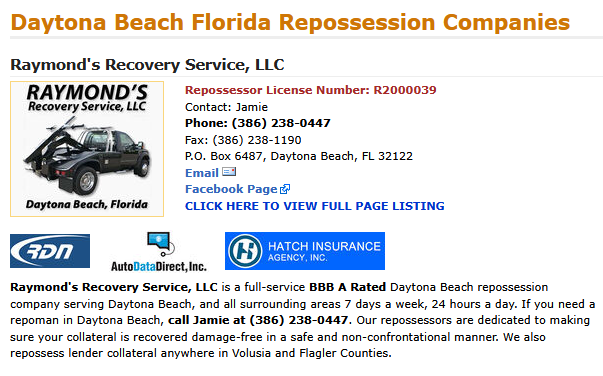 autorepo's tweet photo. My Repo Spotlight is on: ***RAYMOND'S RECOVERY SERVICE (386) 238-0447***Daytona Beach, Fl. Recovery Agent covering Volusia and Flagler Co's in Florida doing Vehicle Repossessions *RAYMOND PAYS CASH FOR JUNK CARS. ANY CONDITION. WILL PICK UP IN VOLUSIA AND FLAGLER  COUNTIES.** https://t.co/UZDq93Pvyg