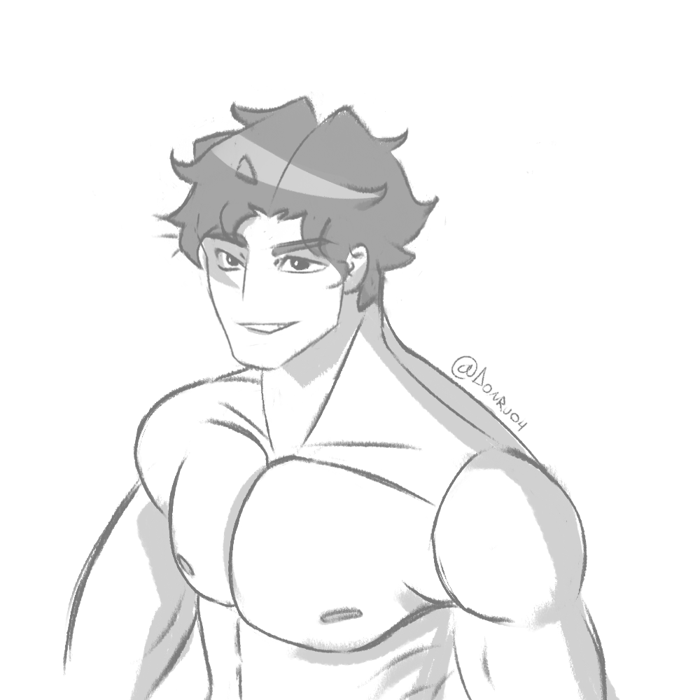 Donru04's tweet image. He doesn't like to wear a T-shirt at home

-F
#OCart #OC #art #drawingsㅤㅤ