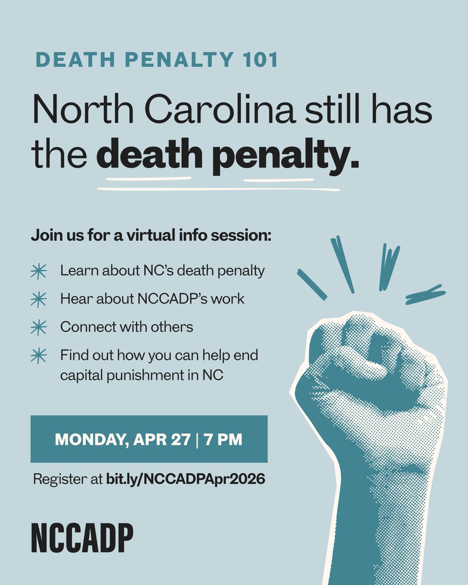 NC Coalition for Alternatives to the Death Penalty tweet media