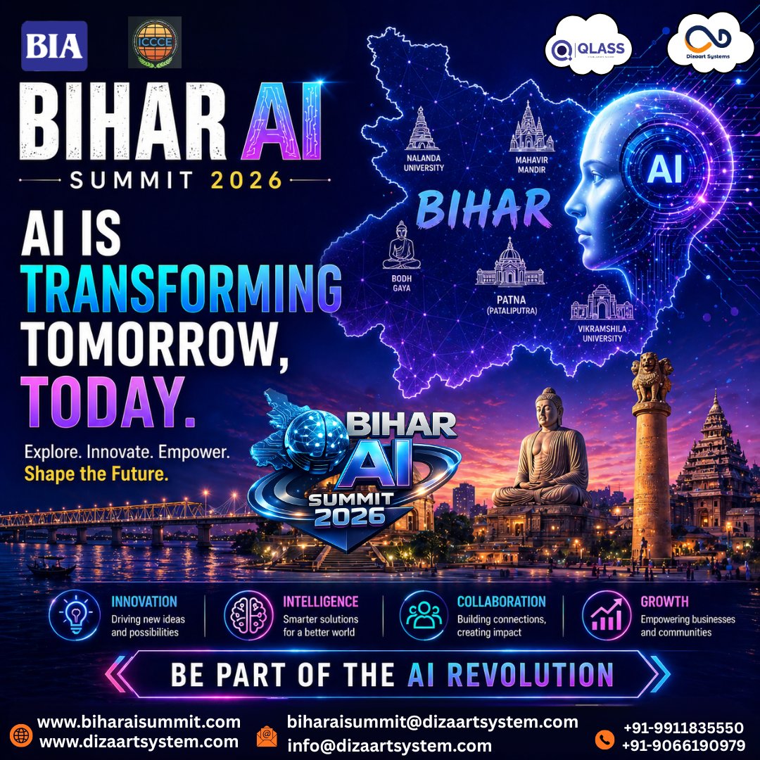 biharaisummit's tweet image. 🚨 Don’t just watch the future — BUILD it.
Join Bihar AI Summit 2026
💡 Where ideas turn into impact
🤝 Where collaboration creates change
👉 Register. Participate. Lead.
#JoinTheRevolution #AISummit #TechFuture #LetsInspireBihar