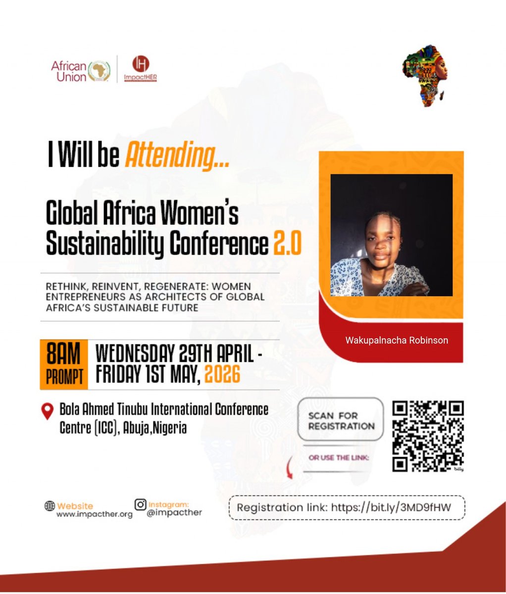 kupal_robinson's tweet photo. I will be attending @ImpactHERAfrica  conference!!

I'm ready to rethink, reinvent, regenerate while making IMPACT https://t.co/2lzfQwVZMM