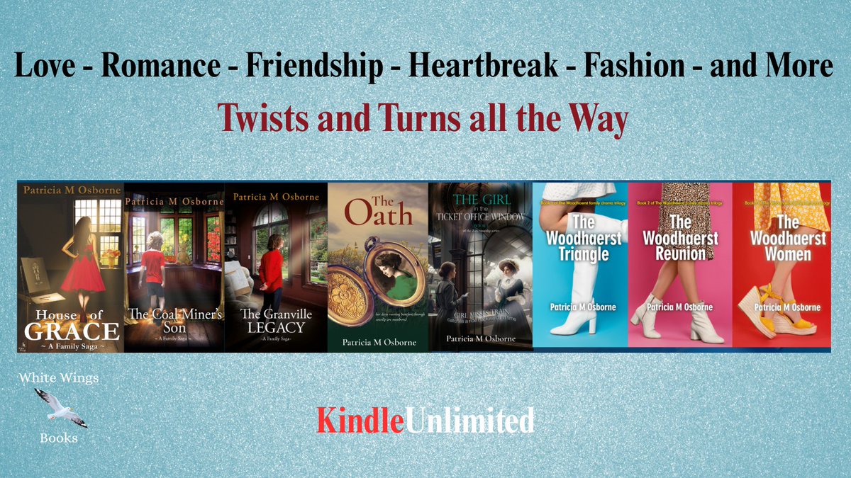 PMOsborneWriter's tweet image. #Bankholidayreads

Which book will you choose? 
1950s family saga?
1970s love story?
Coming of age historical fiction
Time travel romance?

Twists &amp;amp; turns - Strong women narrators - friendship - romance?   
amazon.co.uk/stores/Patrici… 
amazon.com/stores/Patrici… #kindleunlimited