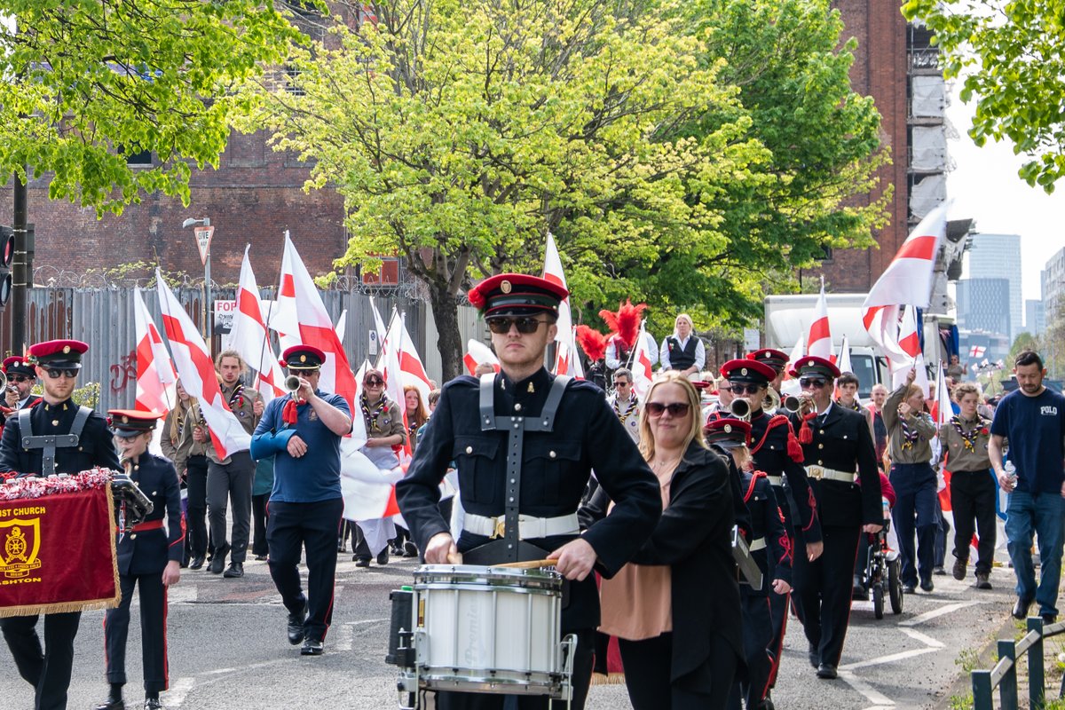 ManCityCouncil's tweet image. 🧵1

🏴󠁧󠁢󠁥󠁮󠁧󠁿 Yesterday saw the 21st St George’s Day Parade take place in Manchester and the weather was bang on 😎

Thanks to everyone that organised, took part and came to celebrate the biggest St George’s Day Parade ever 👏

Happy 21st Birthday 🎉
￼
#StGeorgesDayParade #Manchester