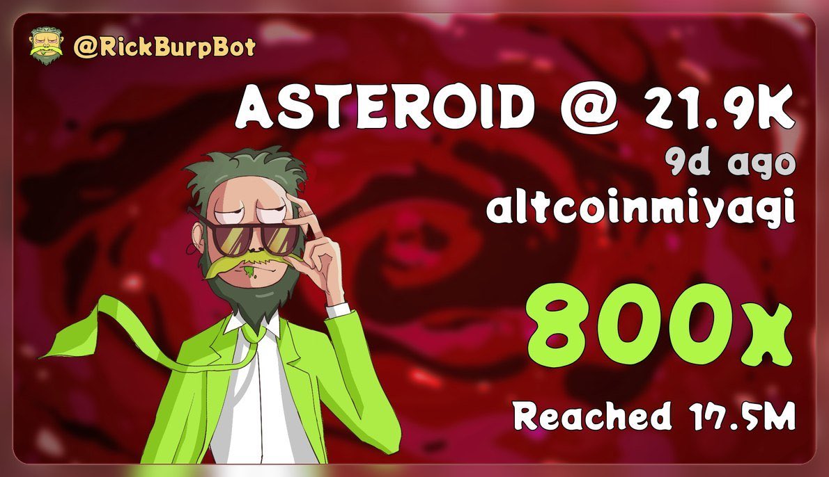 AltcoinMiyagi's tweet photo. After hitting a 800x on the timeline for the boys 

I’ll be sticking $10k into FOMO &amp; hitting more 100x this week 

Follow along https://t.co/BZ9QM13vpu