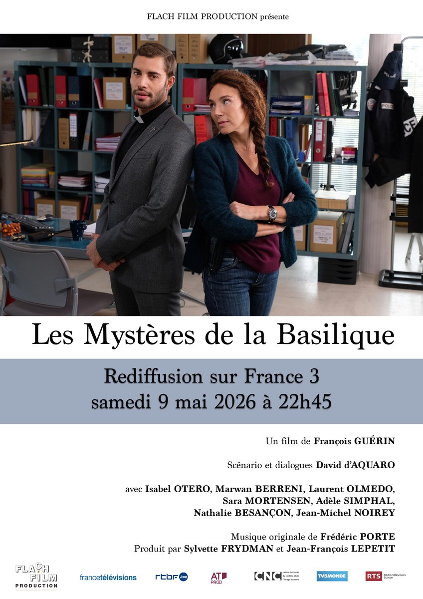 FlachFilmProd's tweet photo. 🥳Rediffusion Les mystères de la basilique le samedi 9 mai à 22h45 sur France 3. https://t.co/wDdw4aAYOZ