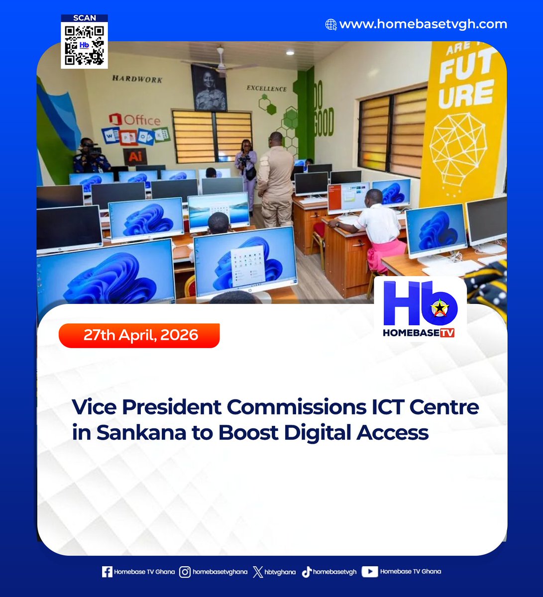 Vice President Commissions ICT Centre in Sankana to Boost Digital Access

Read more: homebasetvgh.com/news/83bcd4f6-…

#GhanaPolitics #SportsNews #GhanaUpdates #Worldnews