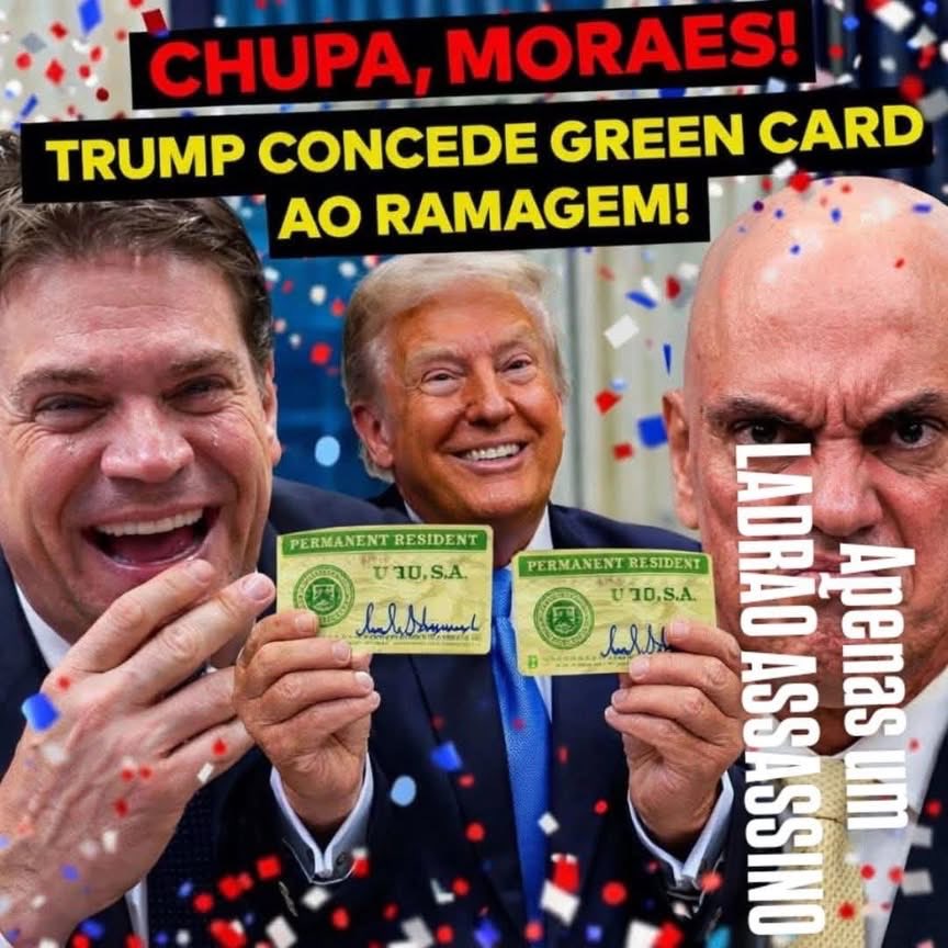 DEUS É JUSTO.!
A ARMADILHA CAIU POR TERRA.

MUITO OBRIGADA PRESIDENTE DONALD TRUMP POR PROTEGER OS NOSSOS POLÍTICOS EXILADOS!

CHUPA MAIS ESSA PETEZADA….