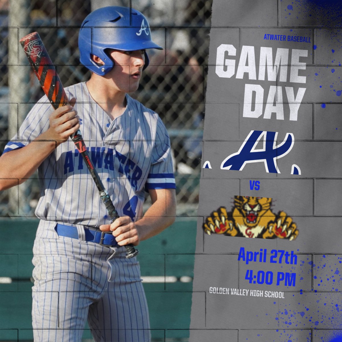 AtwaterBaseball's tweet photo. Last CCC series of the year! 

Varsity: at Golden Valley, 4pm
JV: at Golden Valley, 3:30pm
Frosh/Soph: hosts Golden Valley, 3:30pm https://t.co/mhaYqMilBi