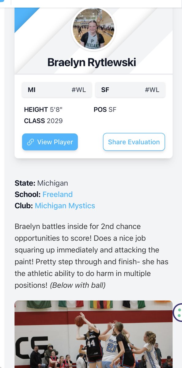 girlsFreelandbb's tweet photo. We see 👀you Braelyn! Keep working hard💪@BraelynR_44 https://t.co/4CnTzP4hAl