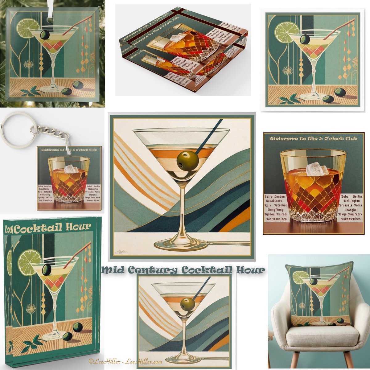 LeeHillerDesign's tweet image. 🍸🥃🫒🍸🫒🥃🍸 
Cocktail Hour Mid Century #giftideas
 
🍸Martini Designs zazzle.com/collections/11… 
🥃Tumbler Designs zazzle.com/collections/11… 

#midcentury #martini #Cocktails #cocktailhour #gifts #homedecor #homdecoration #barware