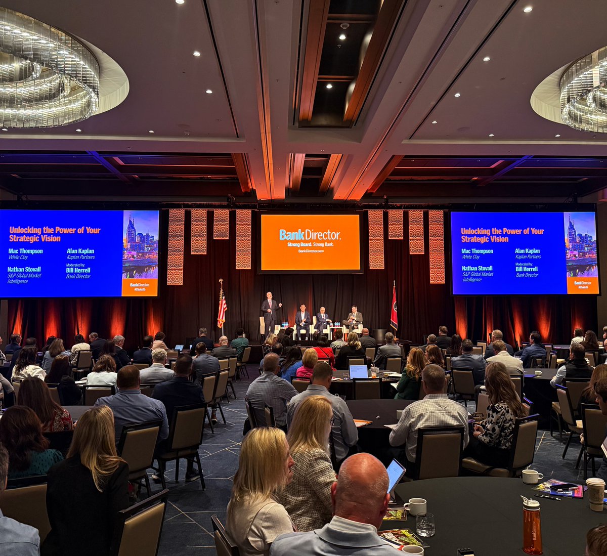 BankDirector's tweet image. Alan Kaplan, Nathan Stovall &amp;amp; Mac Thompson speak on the secrets to mastering the art of #strategic planning in a #session moderated by Bill Herrell! @SPGlobal
bankdirector.com/article/strate… #CSuite26