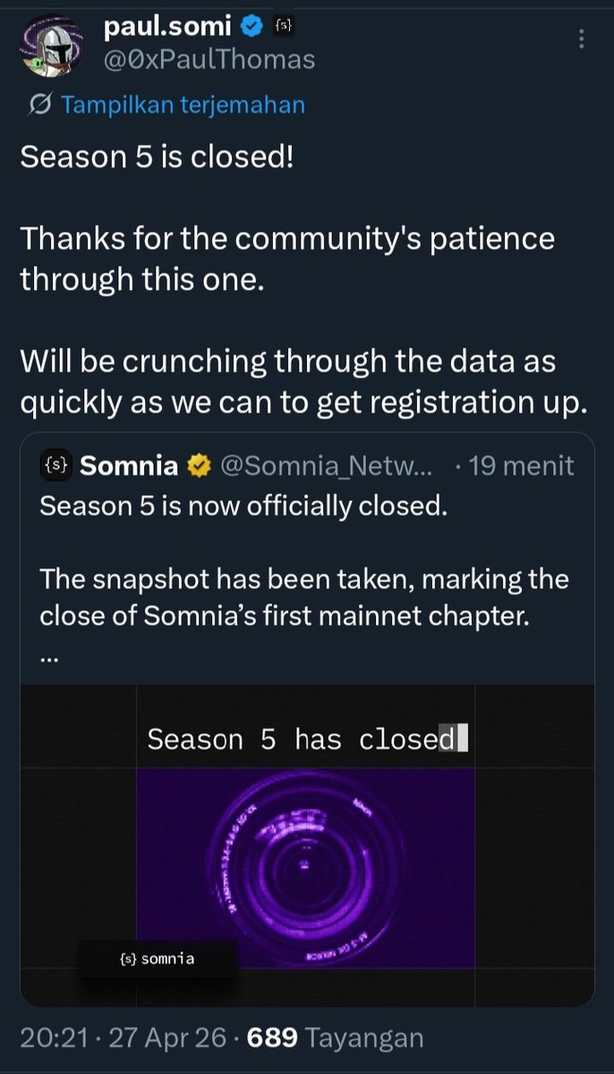 OjiAntto's tweet image. S4 I got around 973 $SOMI 👀

now S5 is closed &amp;amp; snapshot already taken 📸
curious how everyone else did…

did you guys get more or less this time?
and what are your expectations for S5 rewards? 🤔

#Somnia #Airdrop #Crypto #Web3 #AirdropHunter
